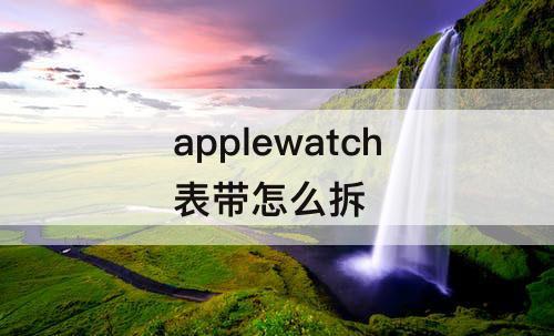 applewatch表带怎么拆