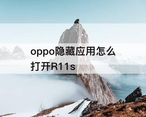 oppo隐藏应用怎么打开R11s