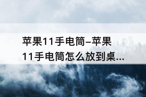 苹果11手电筒-苹果11手电筒怎么放到桌面