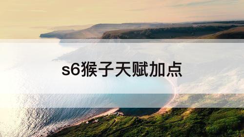 s6猴子天赋加点