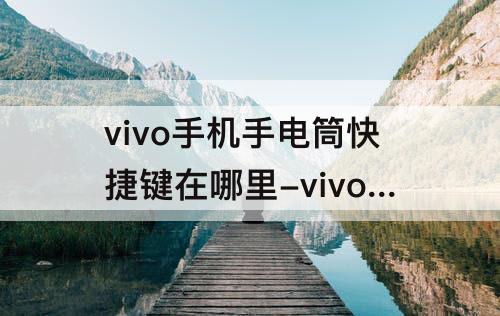 vivo手机手电筒快捷键在哪里-vivo手机手电筒快捷键在哪里设置