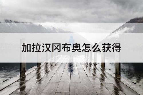 加拉汉冈布奥怎么获得