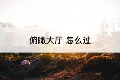 俯瞰大厅 怎么过