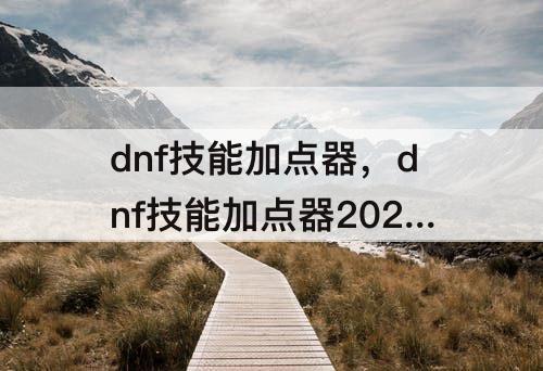 dnf技能加点器，dnf技能加点器2021