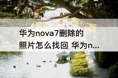 华为nova7删除的照片怎么找回 华为nova7删除的照片怎么找回来