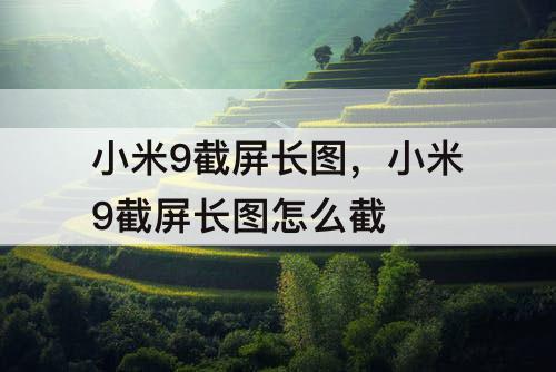 小米9截屏长图，小米9截屏长图怎么截