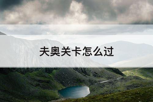 夫奥关卡怎么过