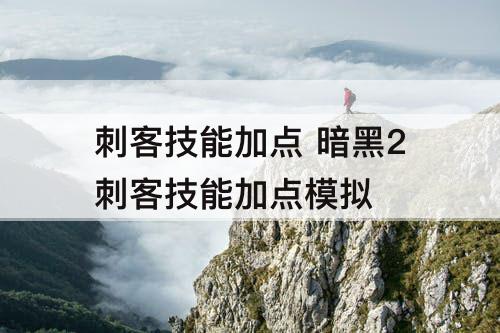 刺客技能加点 暗黑2刺客技能加点模拟