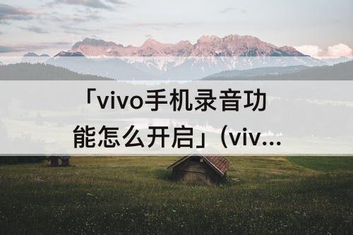 「vivo手机录音功能怎么开启」(vivo手机录音功能怎么开启和保从)