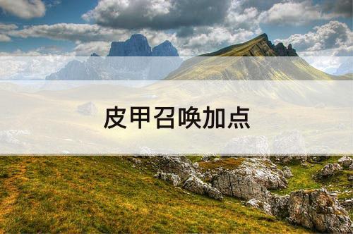 皮甲召唤加点