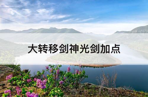 大转移剑神光剑加点