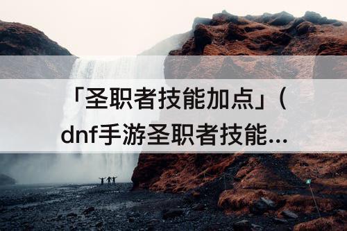 「圣职者技能加点」(dnf手游圣职者技能加点)