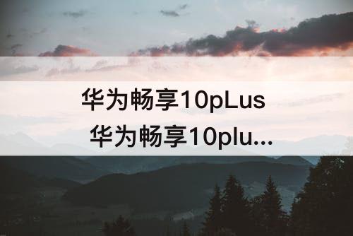 华为畅享10pLus 华为畅享10plus分屏