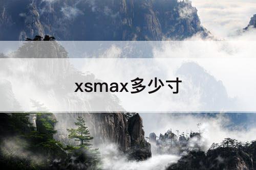 xsmax多少寸