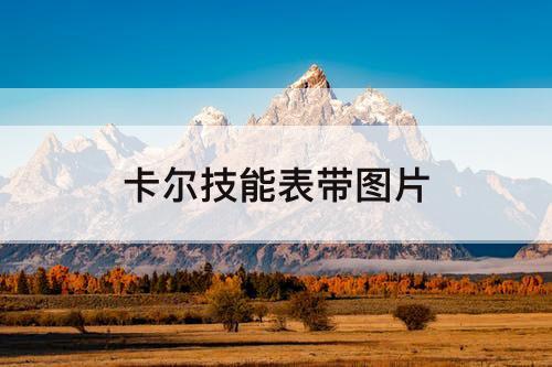 卡尔技能表带图片