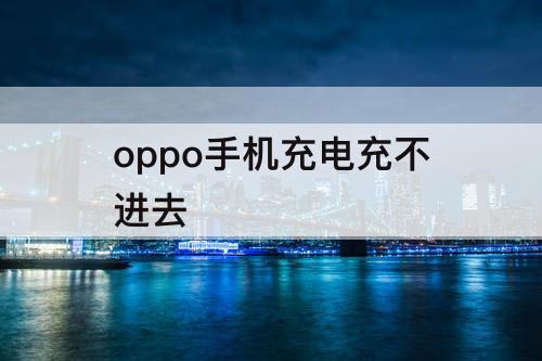 oppo手机充电充不进去