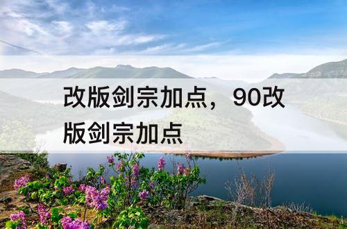 改版剑宗加点，90改版剑宗加点