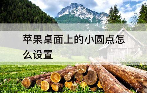 苹果桌面上的小圆点怎么设置