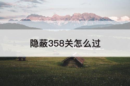隐蔽358关怎么过
