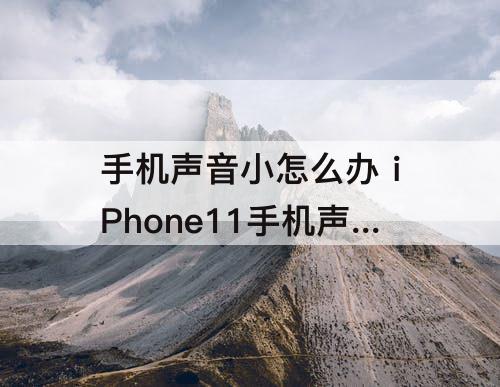手机声音小怎么办 iPhone11手机声音小怎么办