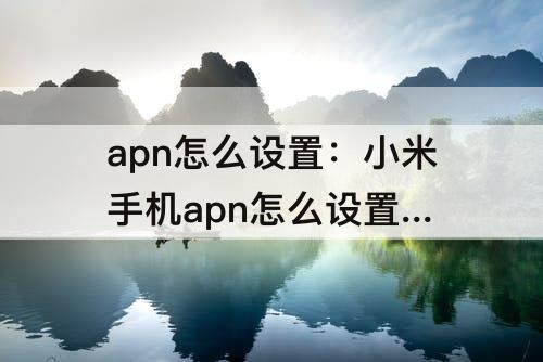 apn怎么设置：小米手机apn怎么设置 电信
