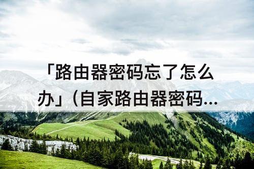 「路由器密码忘了怎么办」(自家路由器密码忘了怎么办)