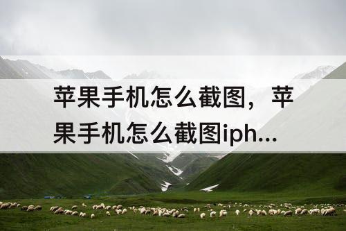 苹果手机怎么截图，苹果手机怎么截图iphone8
