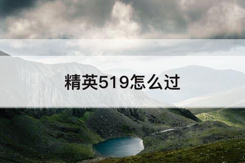 精英519怎么过