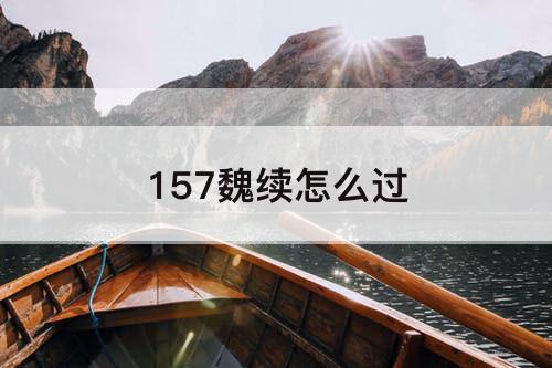 157魏续怎么过