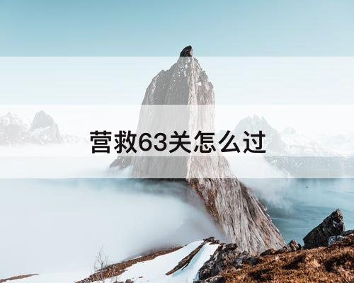 营救63关怎么过