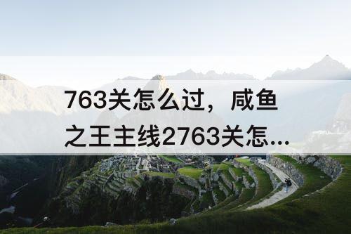 763关怎么过，咸鱼之王主线2763关怎么过