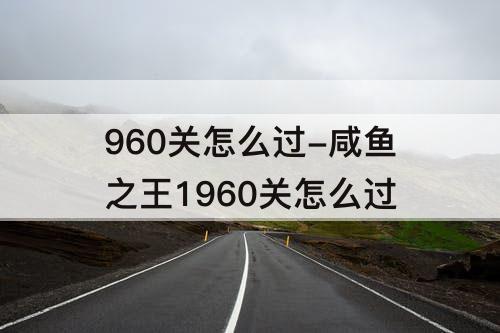 960关怎么过-咸鱼之王1960关怎么过