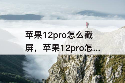 苹果12pro怎么截屏，苹果12pro怎么截屏语音