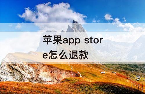 苹果app store怎么退款