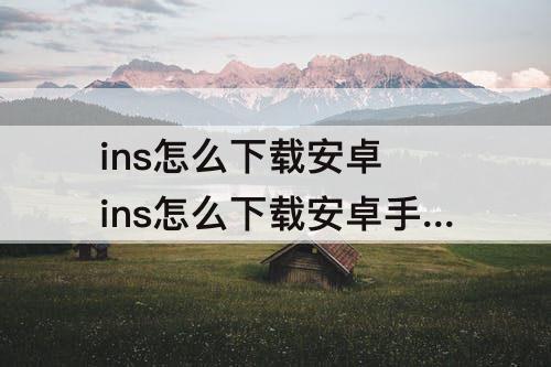 ins怎么下载安卓 ins怎么下载安卓手机教程