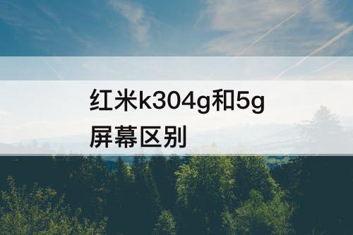 红米k304g和5g屏幕区别