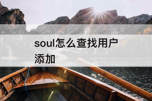 soul怎么查找用户添加