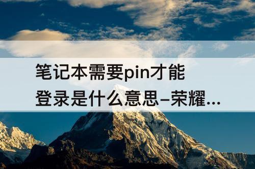 笔记本需要pin才能登录是什么意思-荣耀笔记本需要pin才能登录是什么意思