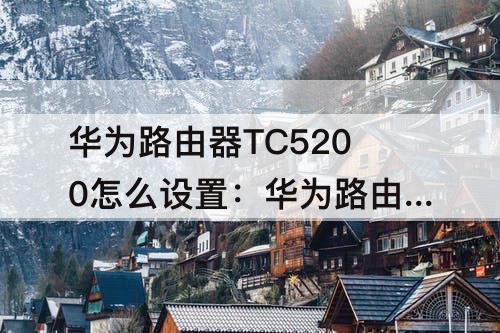 华为路由器TC5200怎么设置：华为路由器tc5200怎么设置0008我要上网