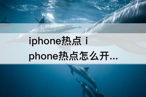 iphone热点 iphone热点怎么开5.0hz