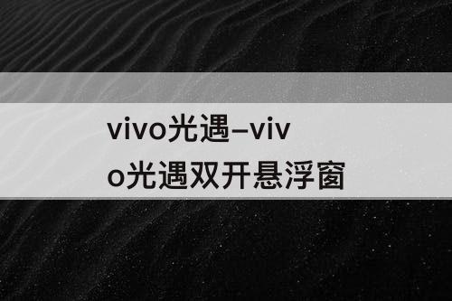 vivo光遇-vivo光遇双开悬浮窗