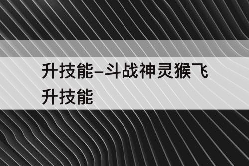 升技能-斗战神灵猴飞升技能