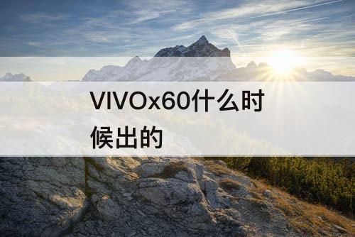 VIVOx60什么时候出的