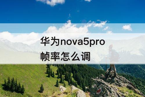 华为nova5pro帧率怎么调