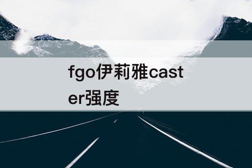 fgo伊莉雅caster强度